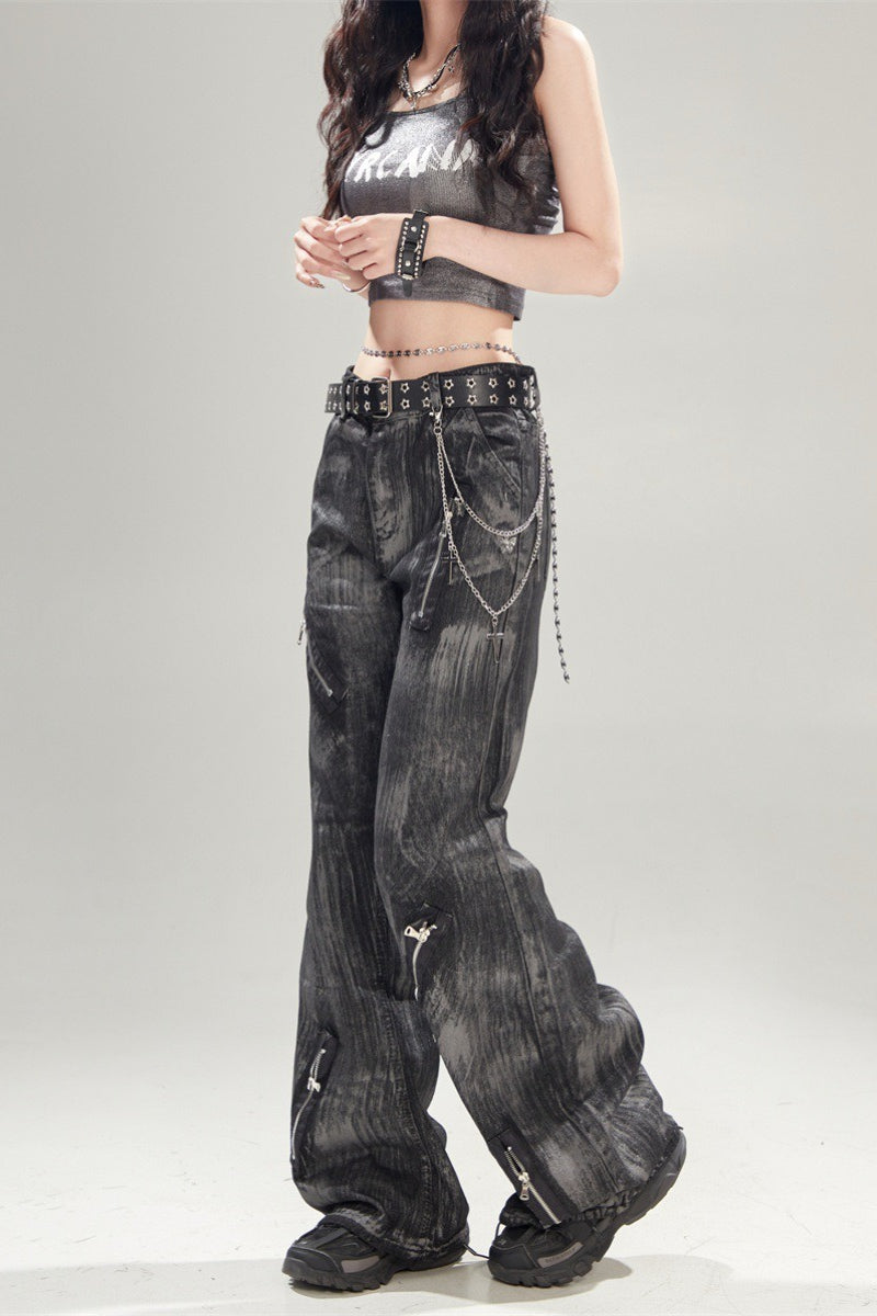 Black Vintage High Waisted Denim Jeans