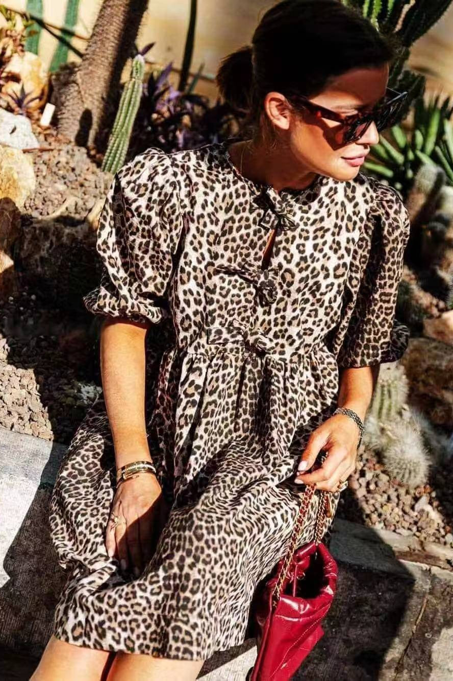 Solid Tie Waist Shirt Mini Dress