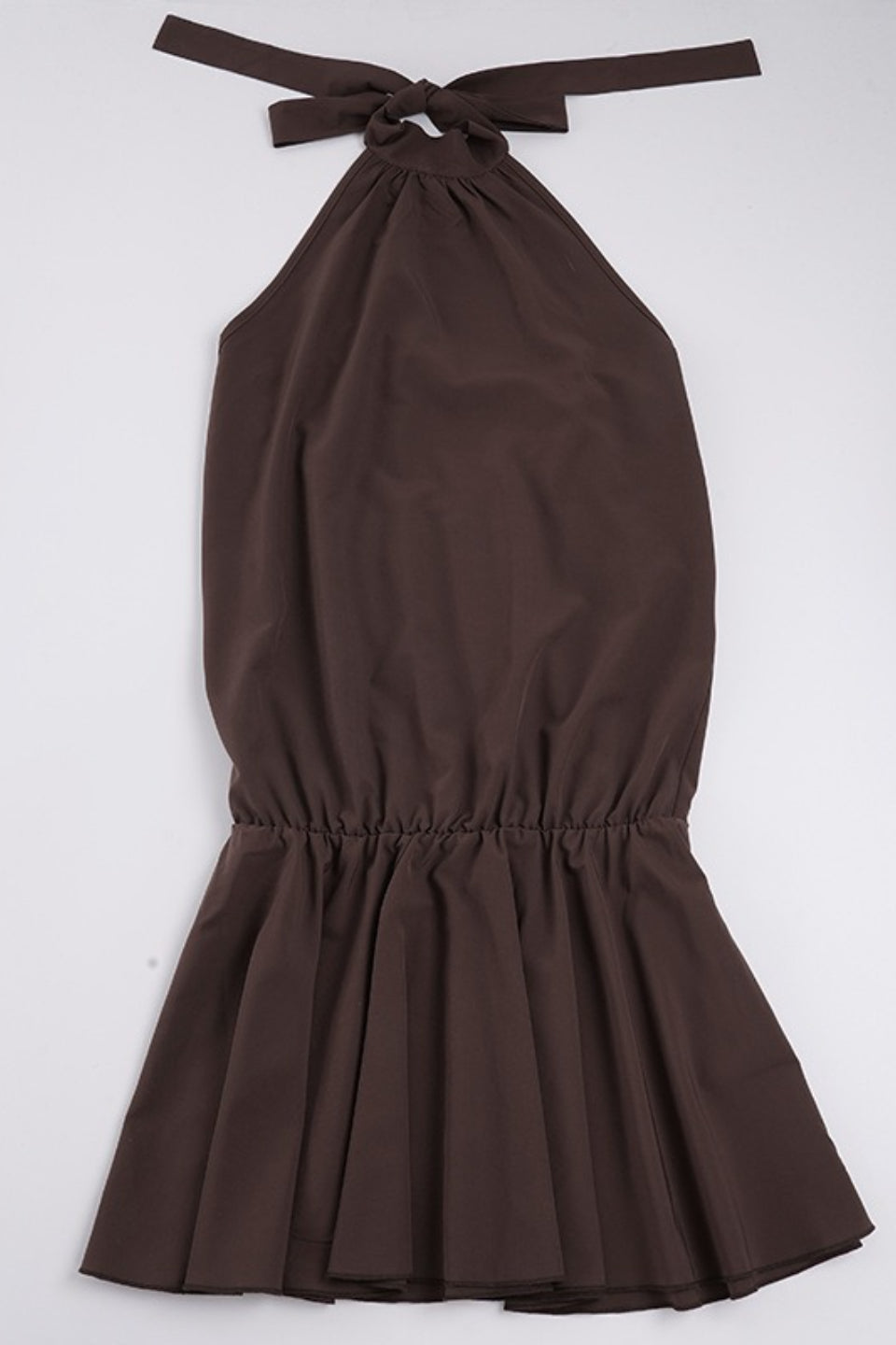 Halter Neck Drop Waist Ruffle Tiered Mini Dress 4