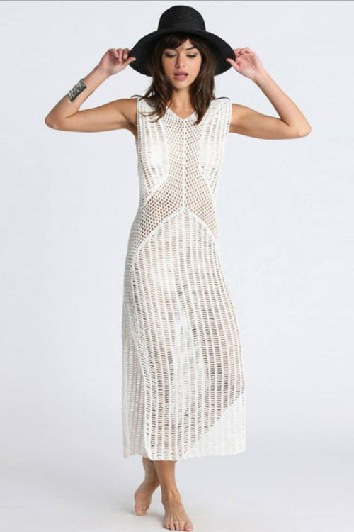 Loose Knit Beach Maxi Cover Up