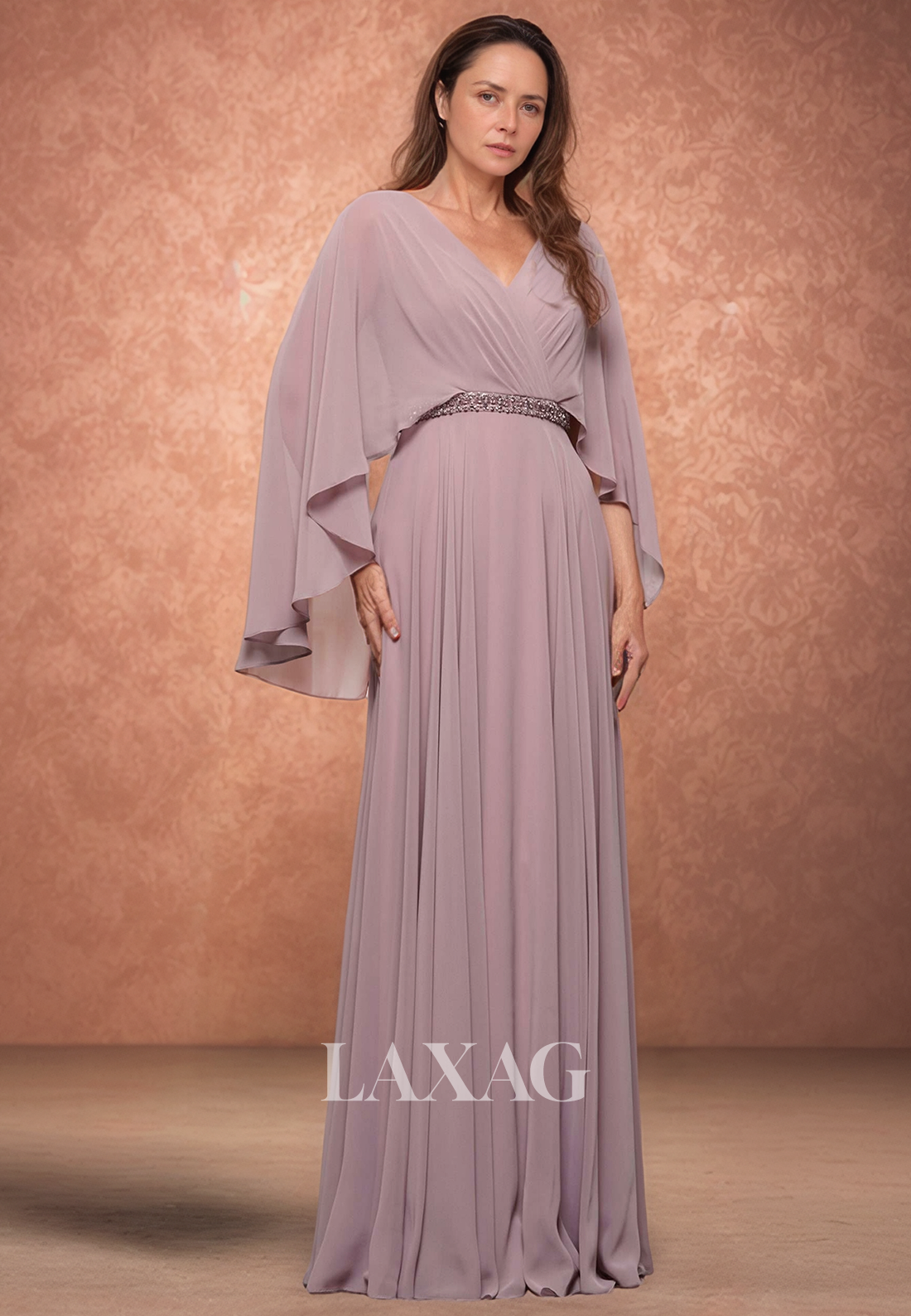 Sleeveless V-Neck Pleated Cocktail Gowns Beaded Tulle A-Line Mother of the Bride Dress with Overlay