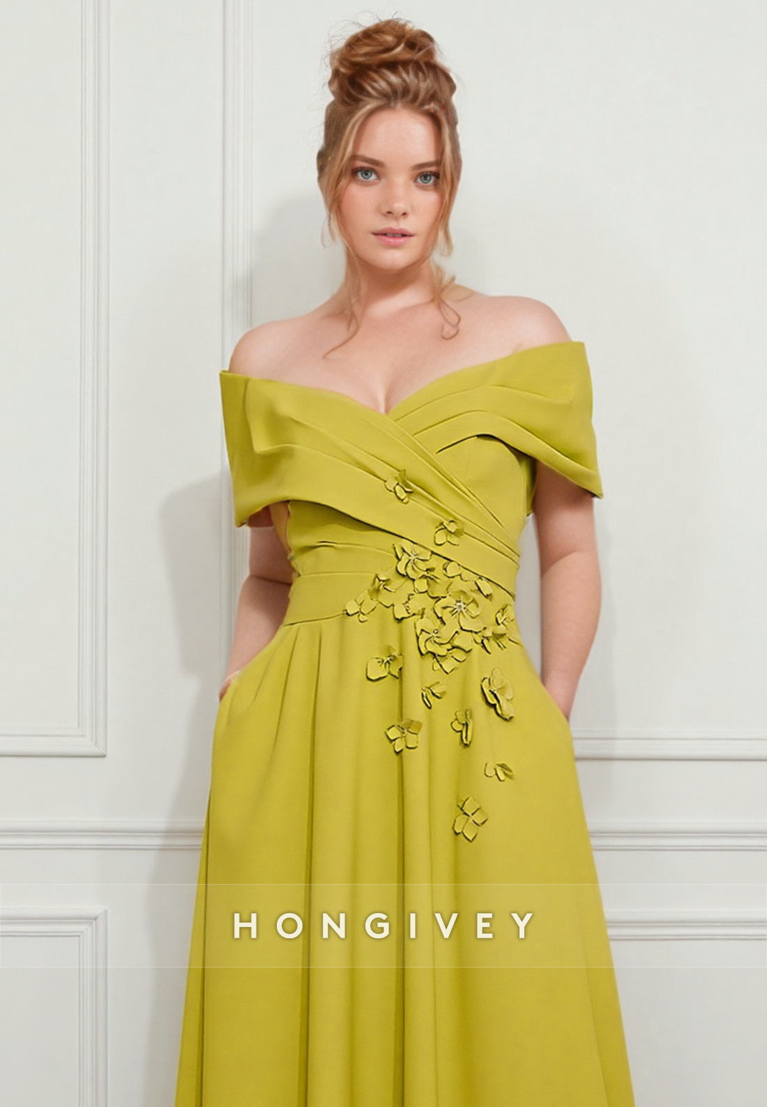 Butterfly Sheath Off the Shoulder Tea-Length Cocktail Dress Shawl  Pleated Mother of the Bride Dress