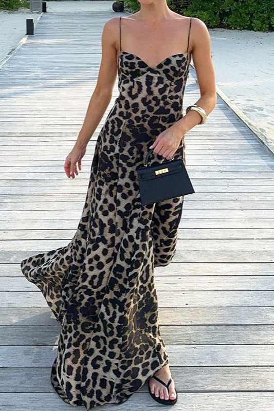 Leopard Print Sexy Slip Dress Party Dress
