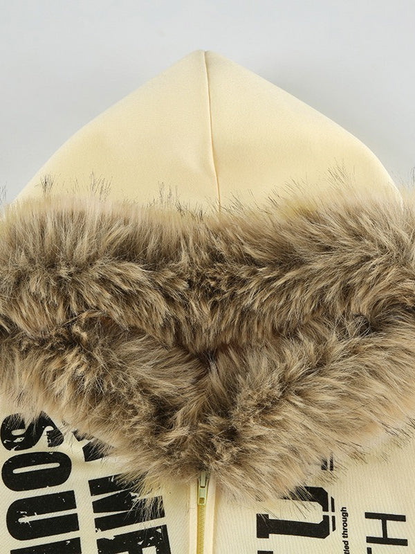 Vintage Graphic Zip Up Hoodie