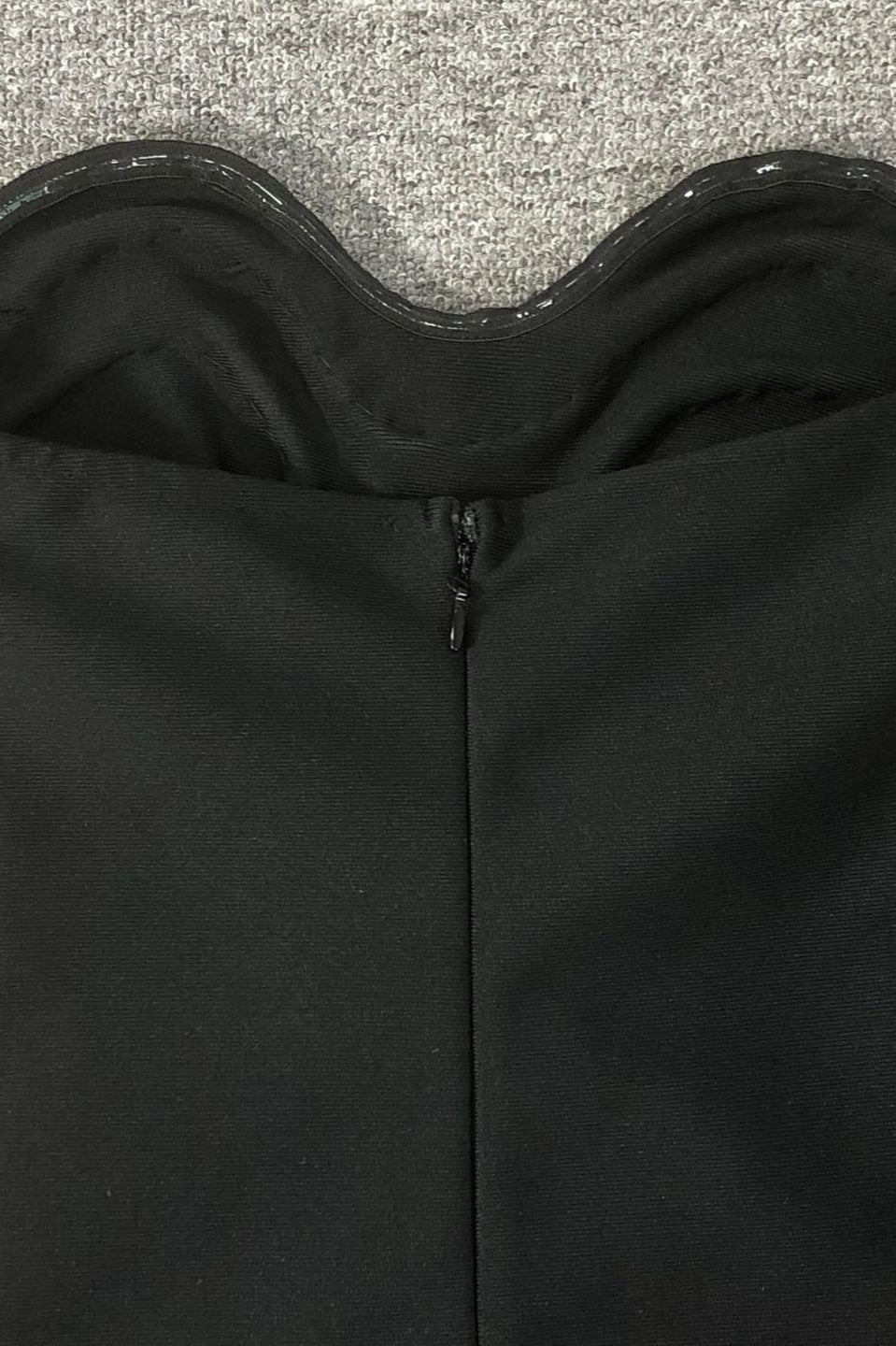 Crystal Trim Strapless Sweetheart Bandage Midi Dress