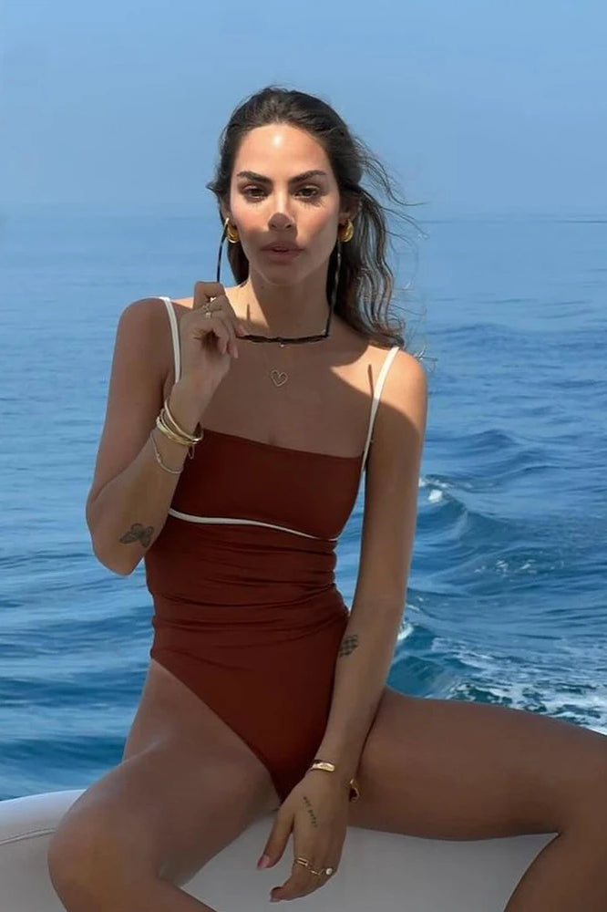 Black Push Up One-Piece Bikini Set