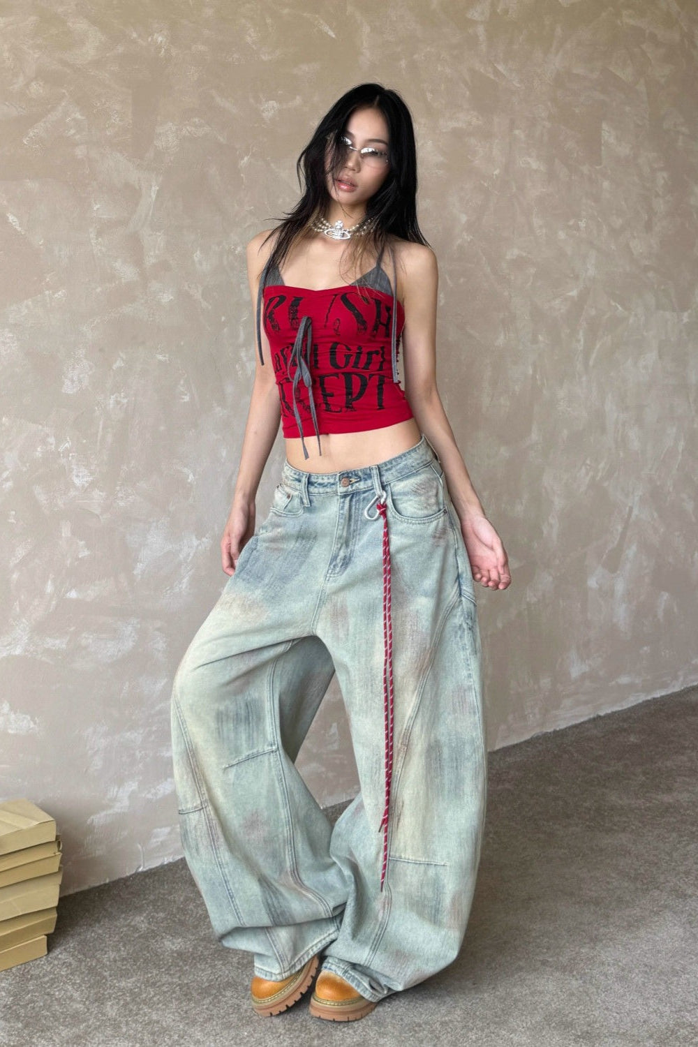 Y2K Light Blue Baggy Denim Jeans