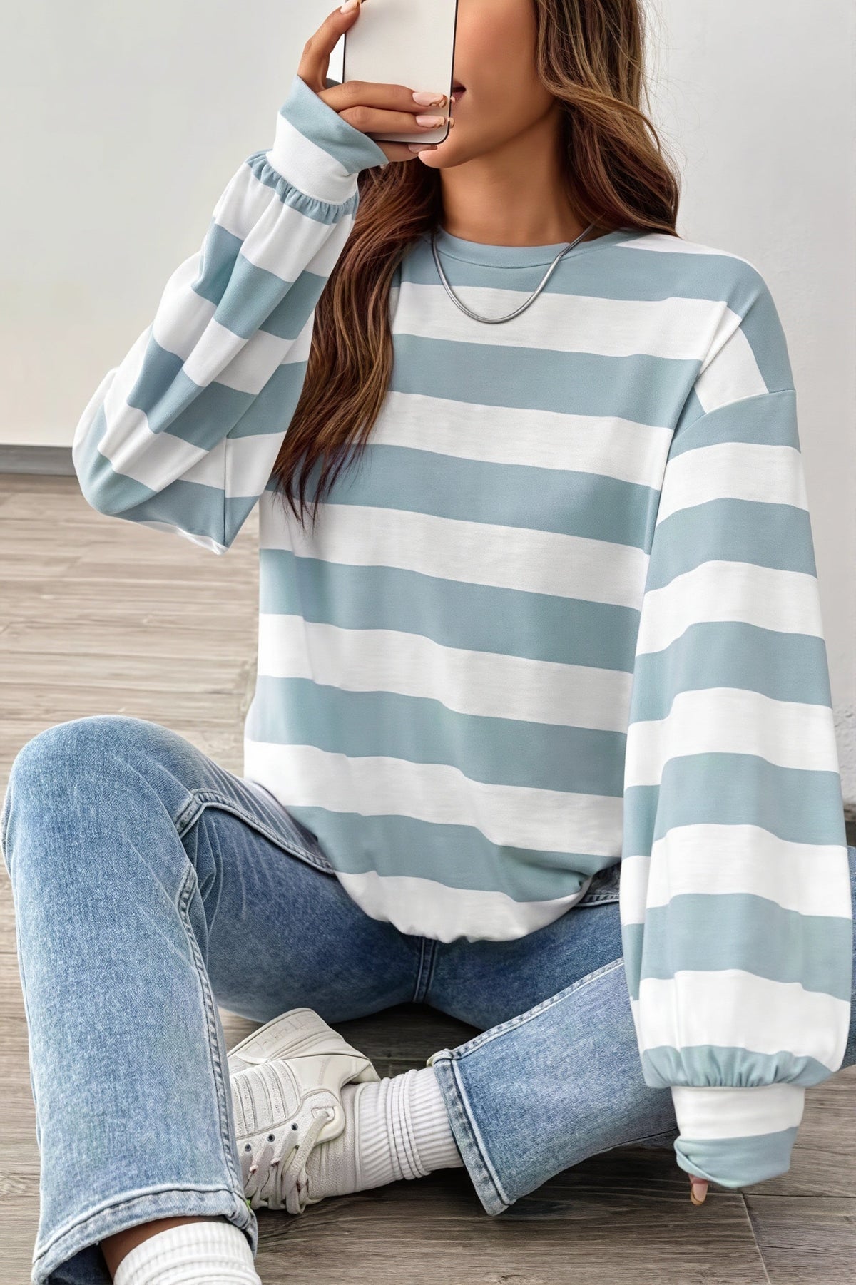 Wide Stripe Relaxed Long Sleeve Tee
