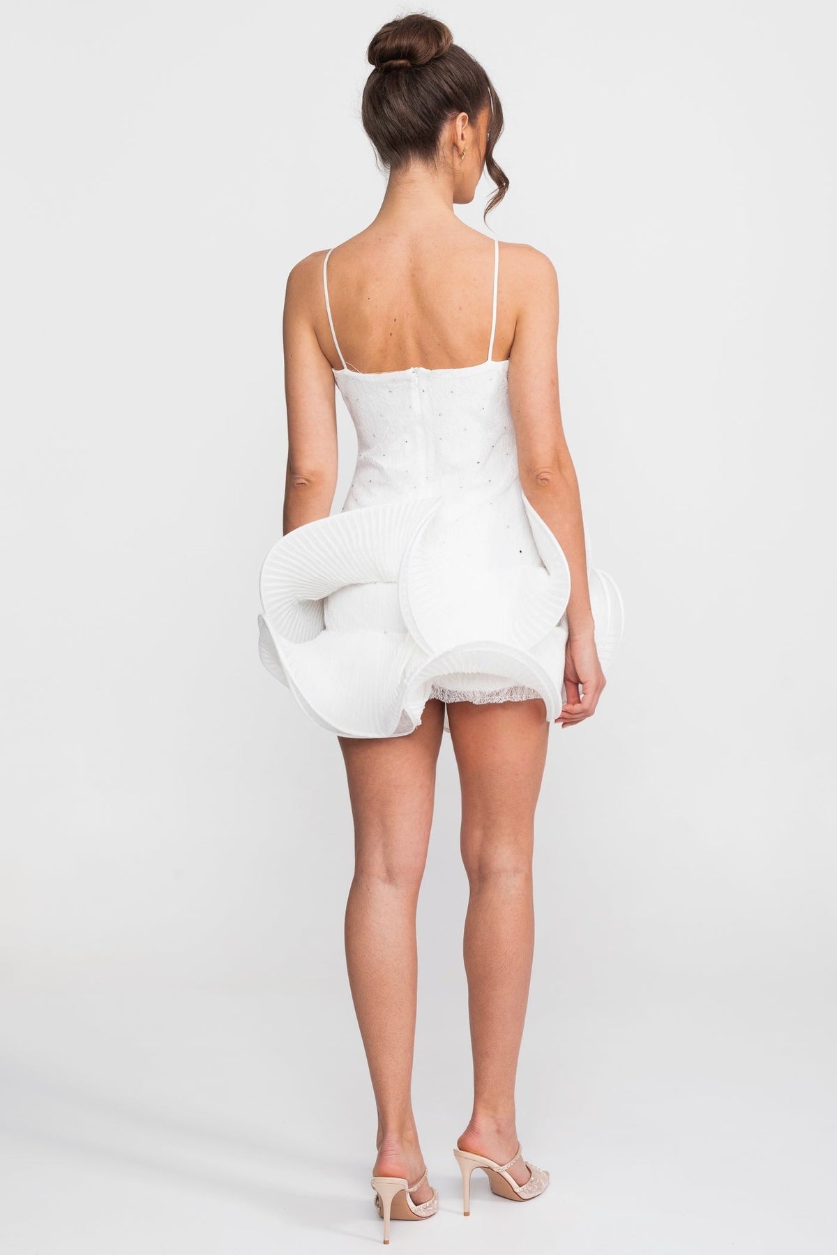 Babydoll Mini Dress - White - View 4