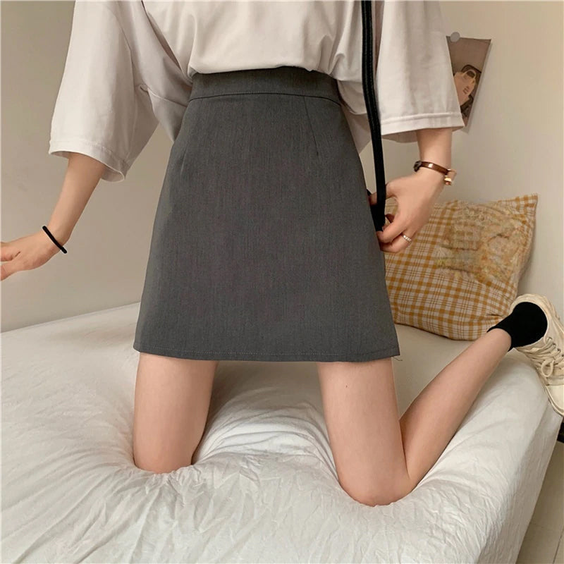 KittenAlarm - High Waist Office Style Mini Skirts