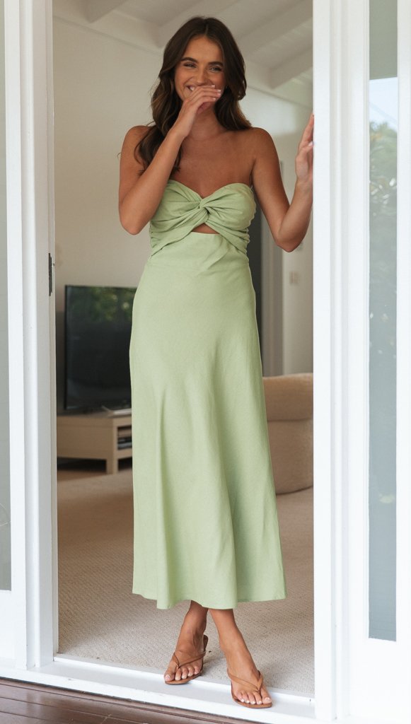 Calico Dress - Green