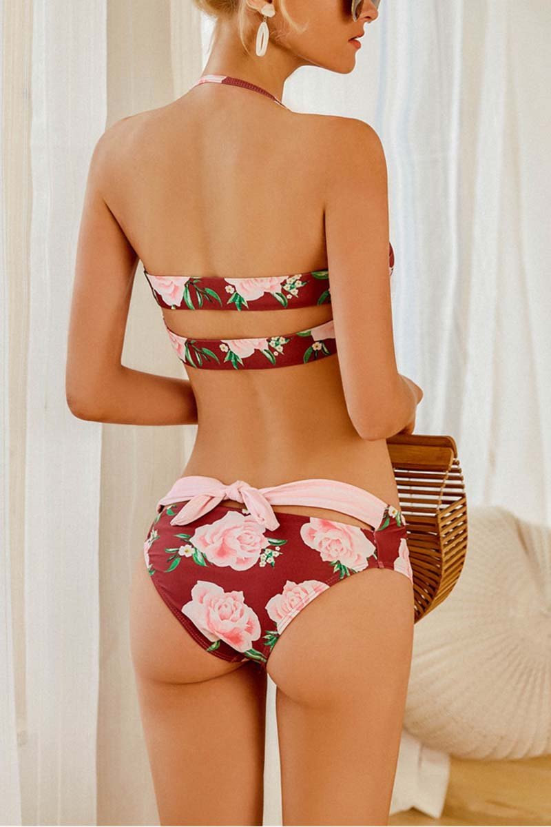 Florcoo Floral Dot Bikini Swimwear
