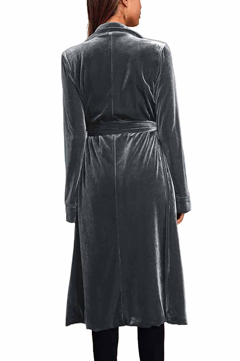 Florcoo Luxe Solid Gold Velvet Cardigan for Effortless Style