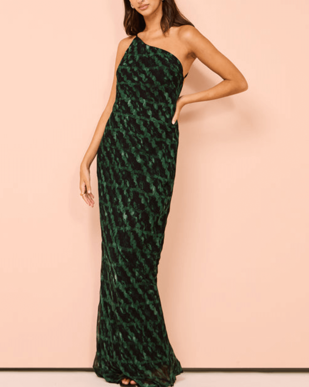One Shoulder Cowl Back Maxi Dress - Fashionpara