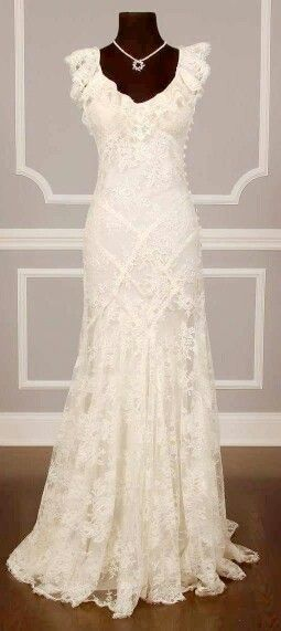 A Line Lace Vintage Wedding Dresses Retro Bride Gown