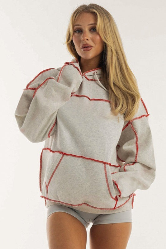 Colorblock Hooded Sweatshirt Hoodie - Fashionpara