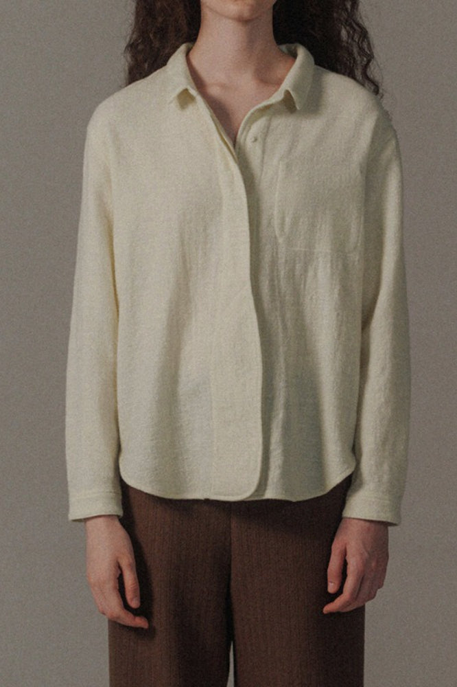 Brushed Cropped Suede Blouse