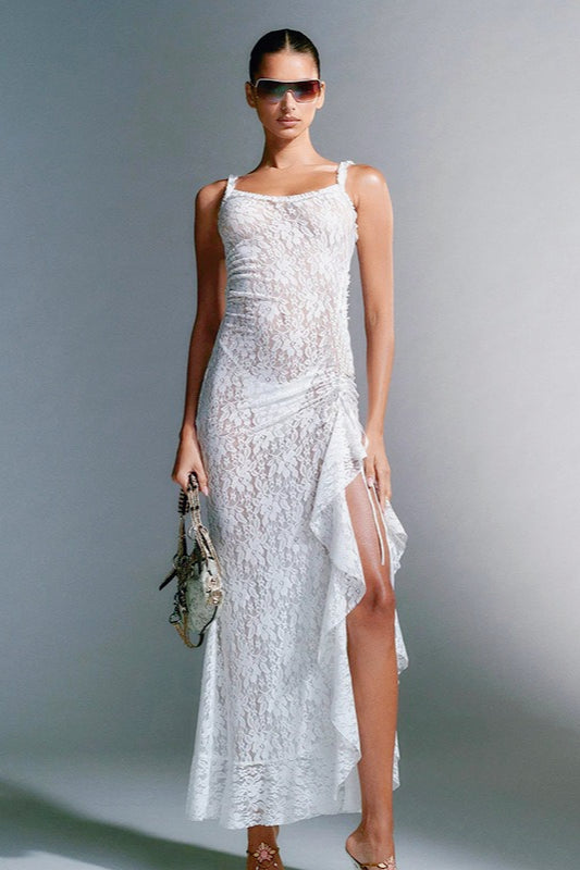 Lace Back Insert Slip Dress - View 2