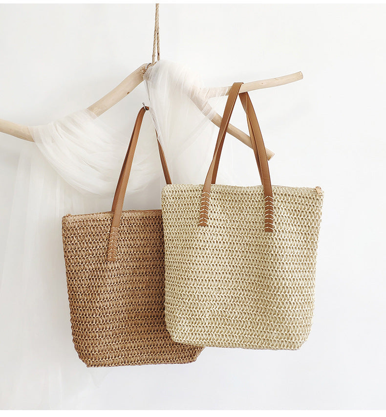 Woven Tote Shoulder Bag