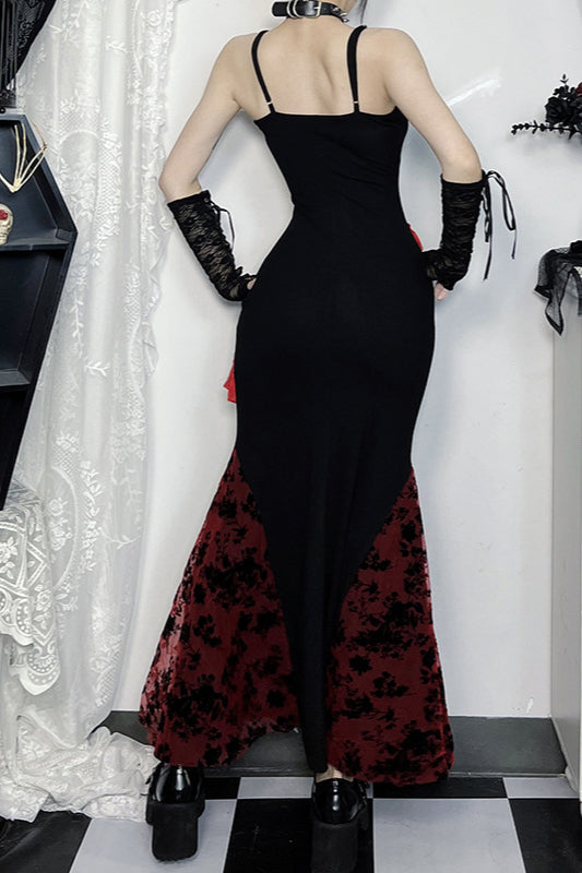 Tassel Lace Strap Gothic Dress