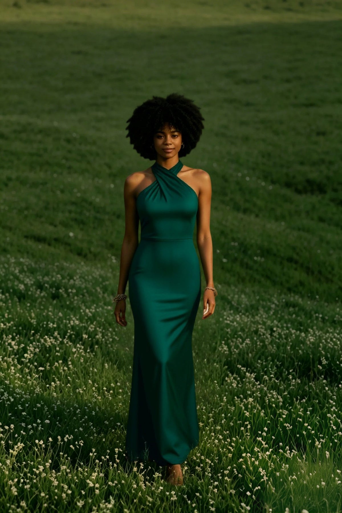 Cross Halter Neck Sleeveless Bodycon Maxi Gown