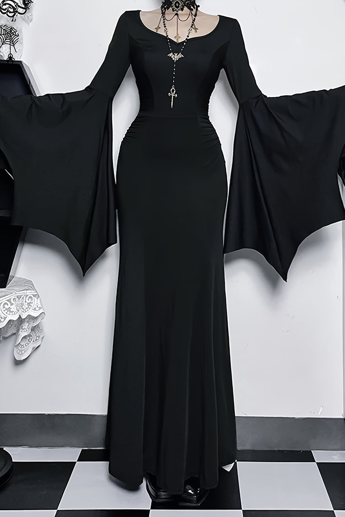 Batwing Slim Gothic Dress