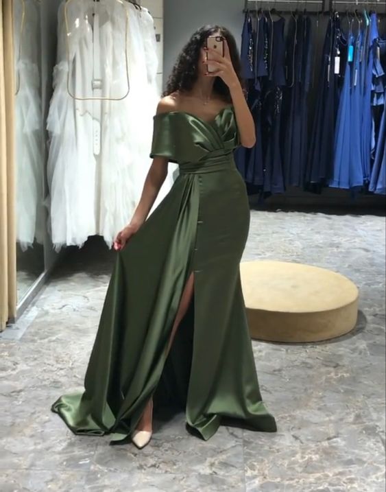Green prom dresses, wedding reception dress - Fashionpara