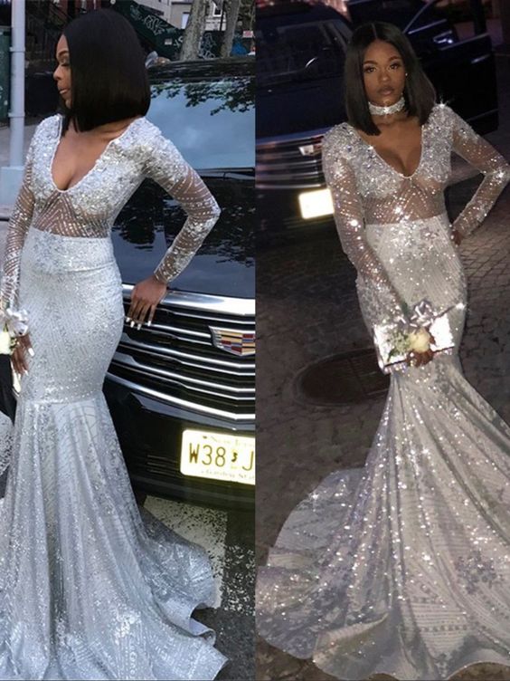 African Style Mermaid Prom Dress - Fashionpara