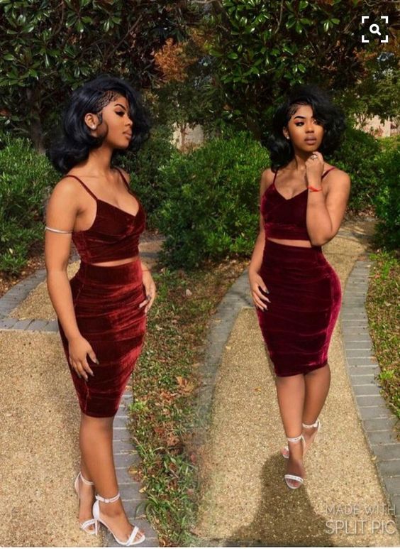 BURGUNDY PARTY PROM DRESS, GRADUATION HOMECOMING DRESSES - Fashionpara