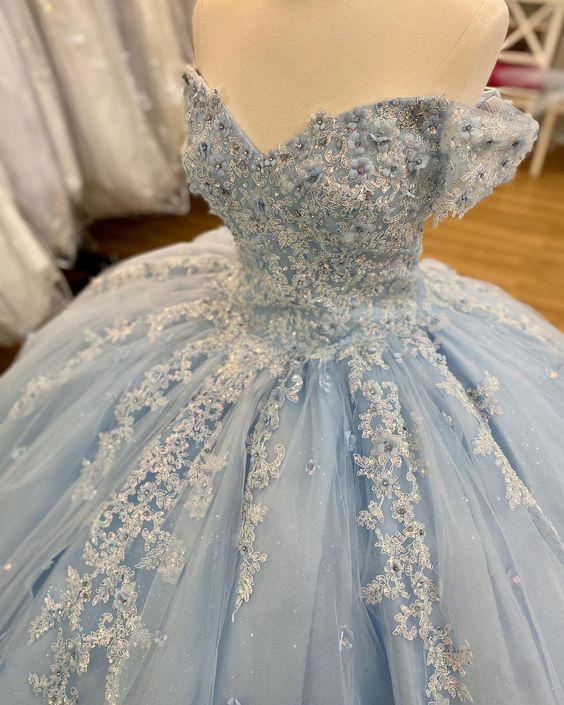Blue Wedding Dresses Ball Gown Prom Dresses