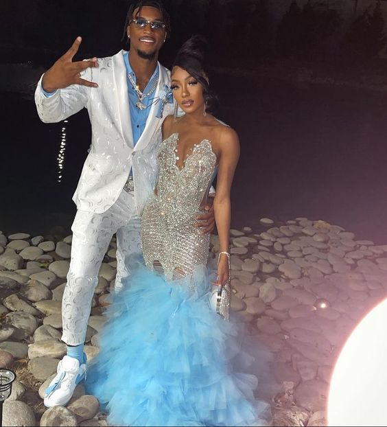 Stunning and Elegant Princess Party Wear Gown Prom Dresses - Fashionpara