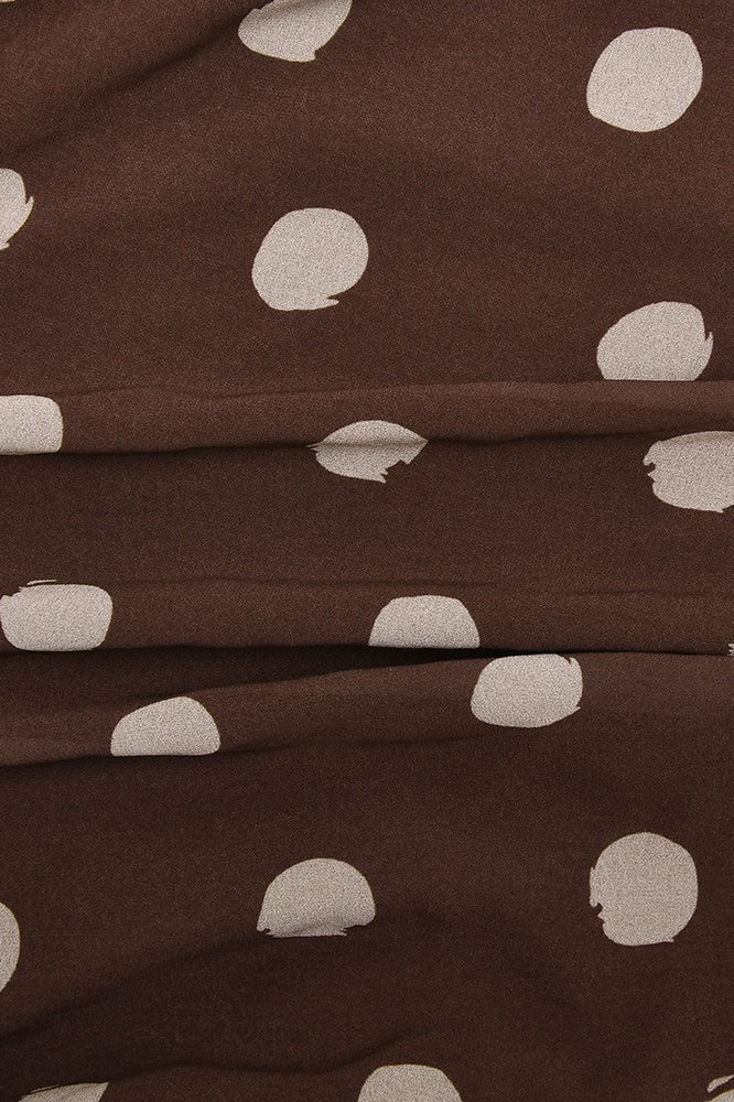 Polka Dot Ruched Bodycon Mini Dress