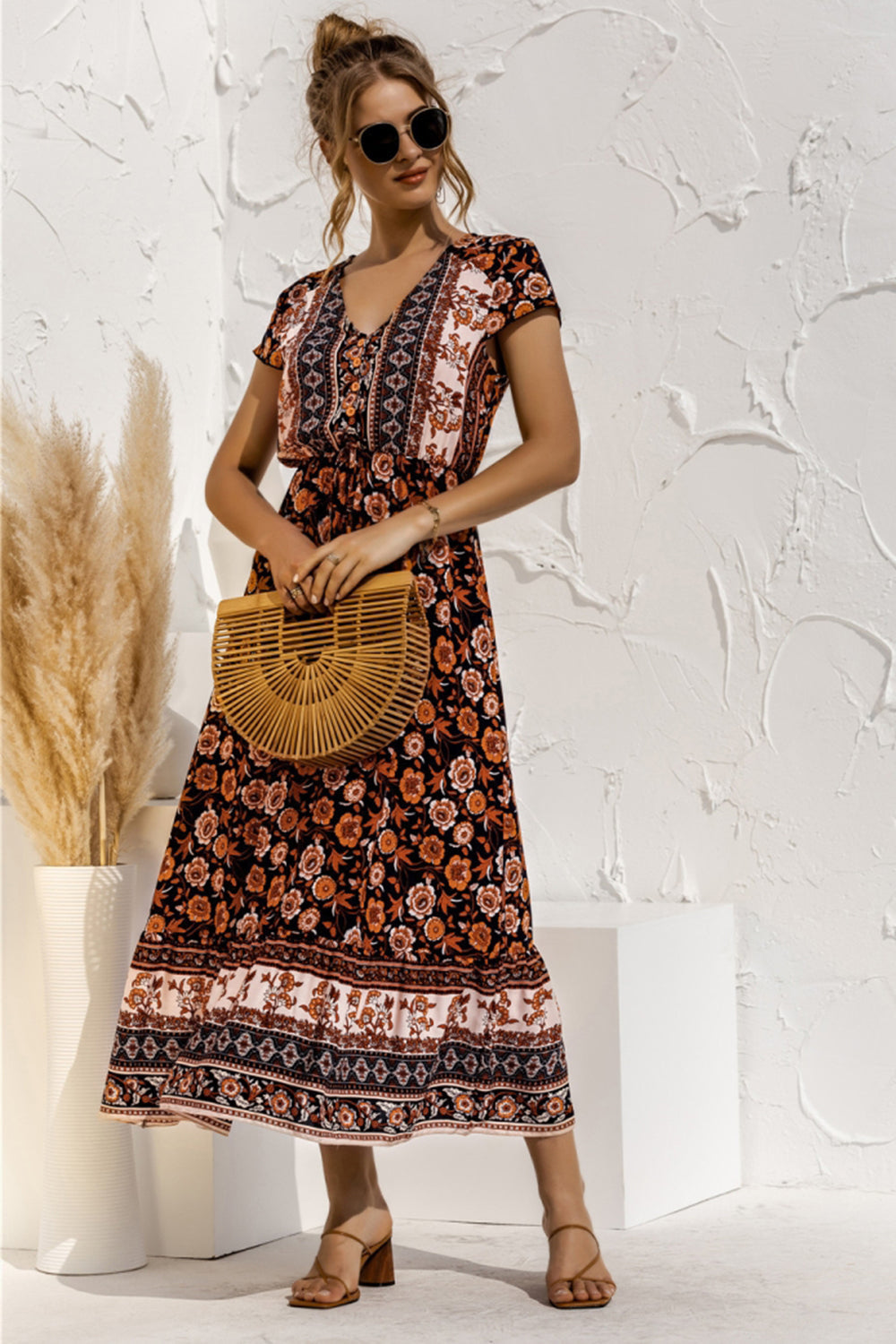 Floral Patchwork Long Dress