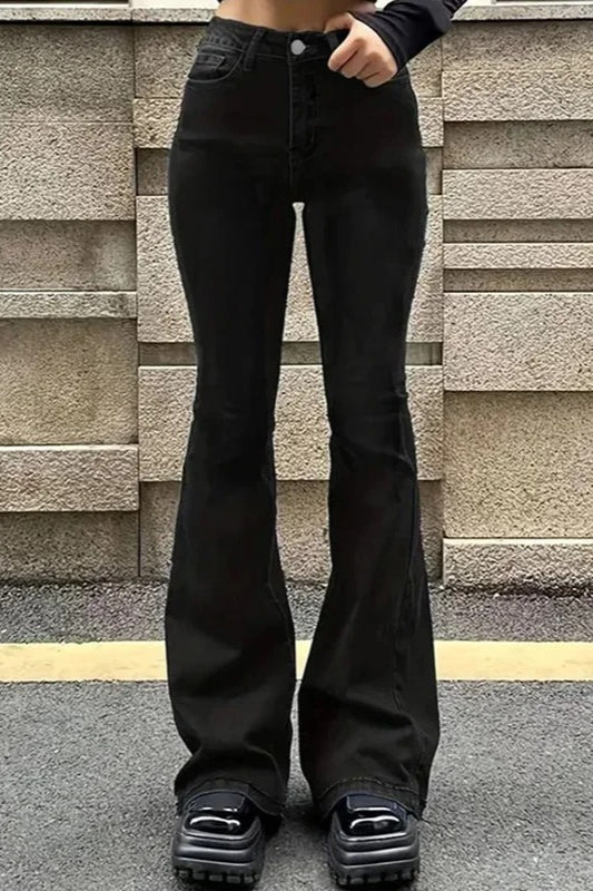 High Waist Flared Bootcut Jeans