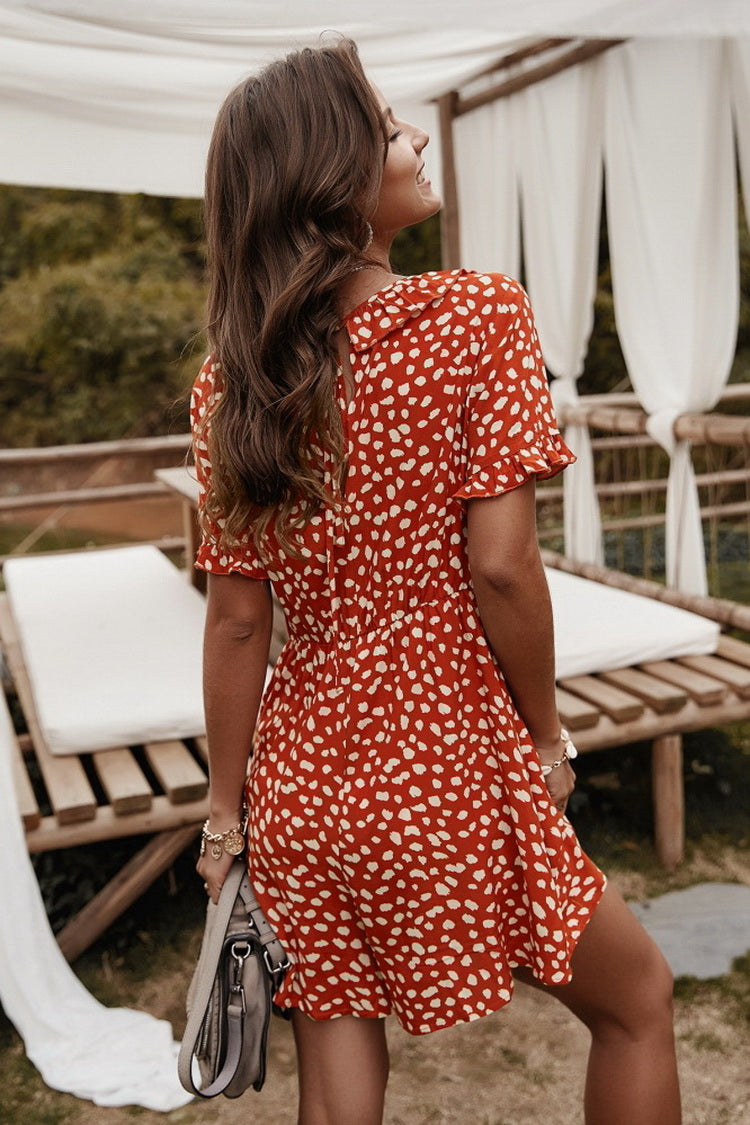 Irregular Dot Romper - Fashionpara