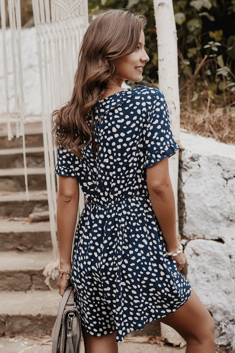 Irregular Dot Romper - Fashionpara