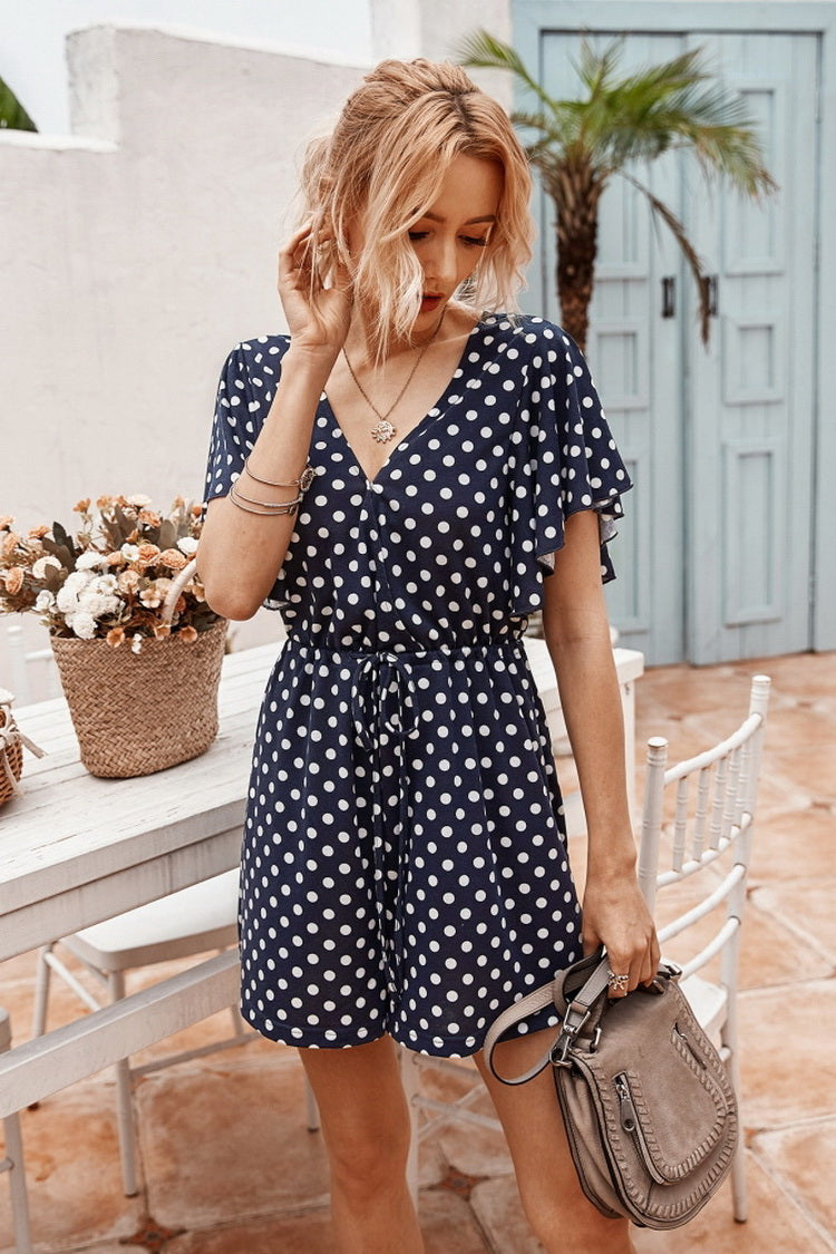 Dot Printed Romper - Fashionpara