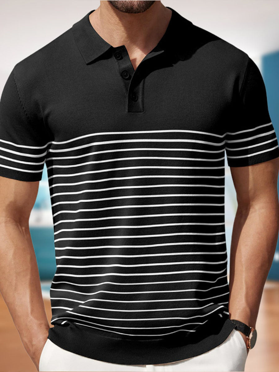 uniqshe Men's Icy Silk Business Casual Polo Sweater