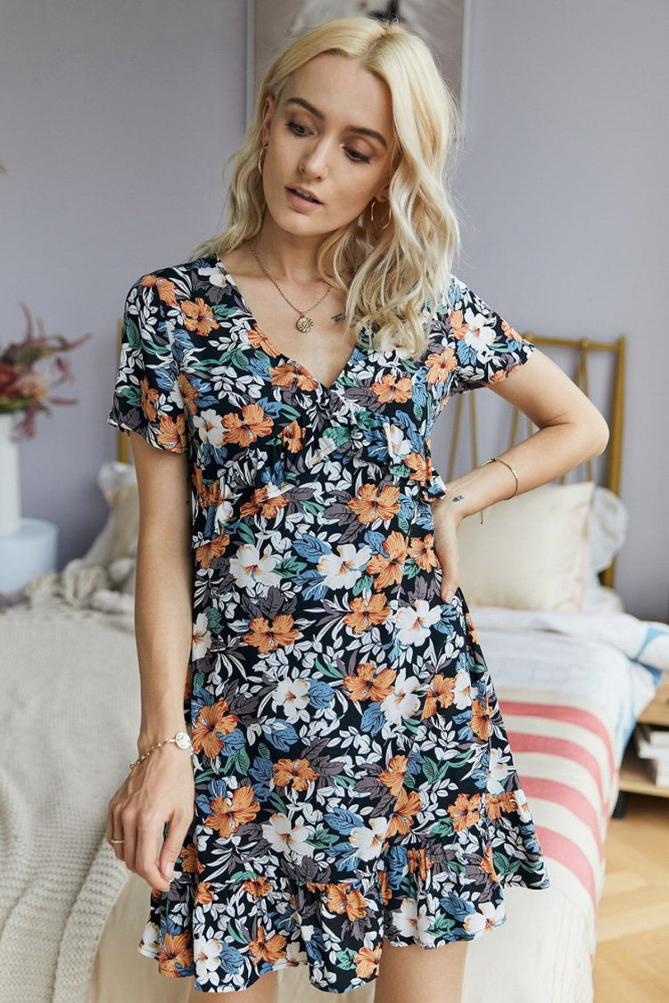 Floral Printed Dress - Fashionpara