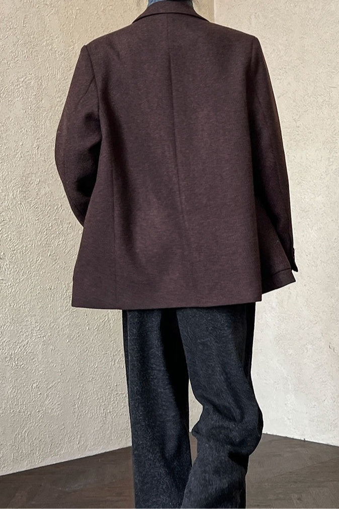 Wool Blend Relaxed Fit Blazer 19