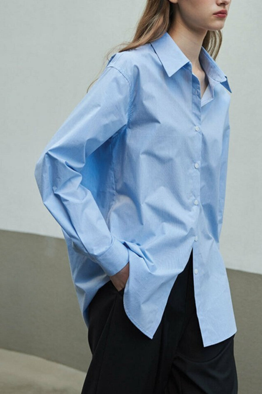 Elegant Cotton Button Front Blouse