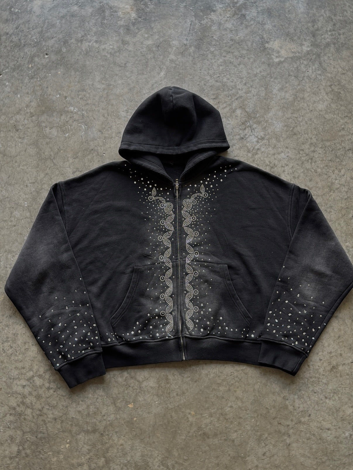 Crystal Detail Pullover Hoodie