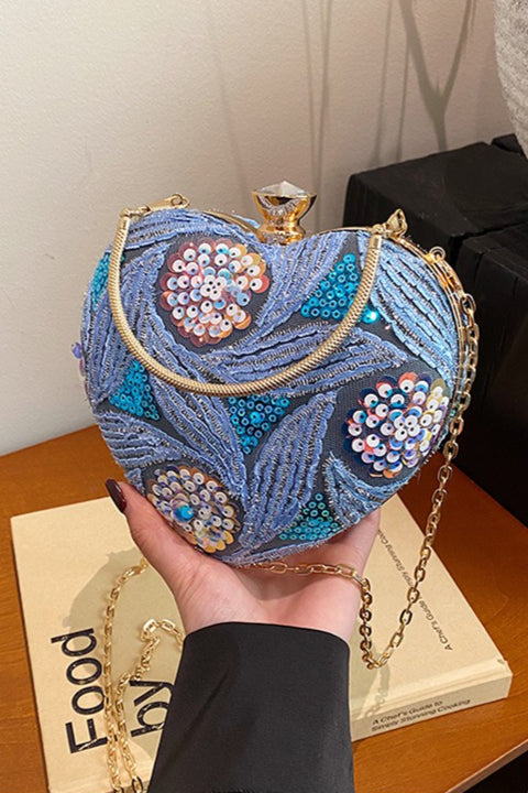 Sequin Vintage Evening Bag Chic Shoulder Handheld Party Bag