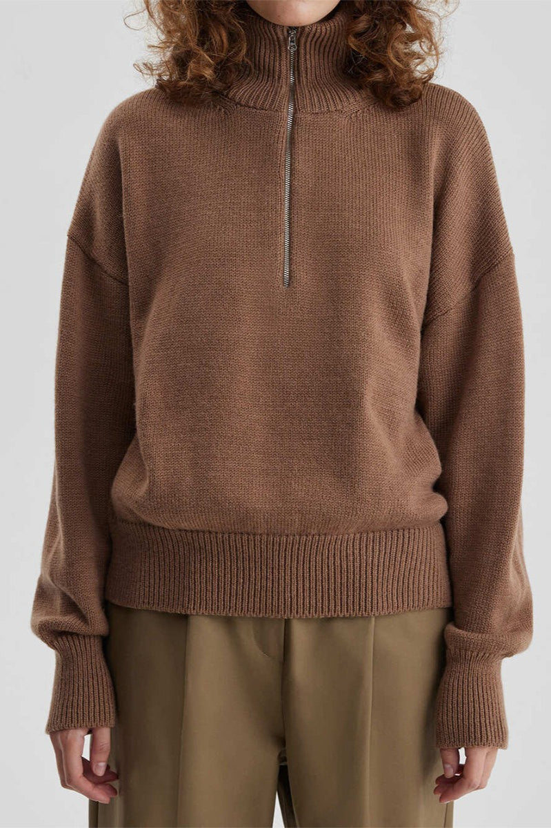 Cozy Half Zip Knit Sweater