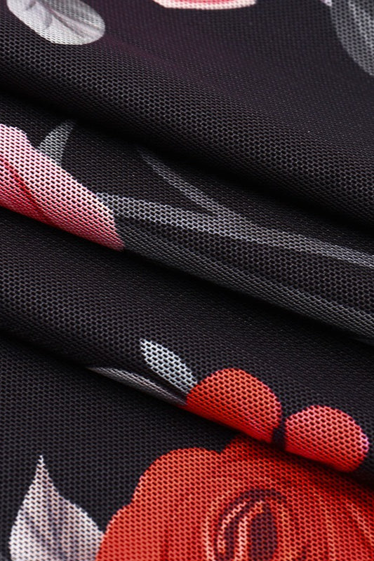 Vintage Floral Bodycon Cami Maxi Dress