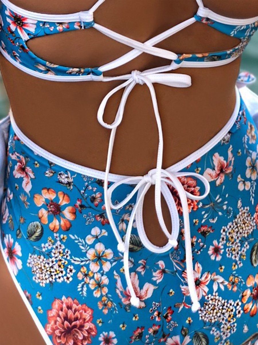 Printed One-piece Swimsuit - Fashionpara