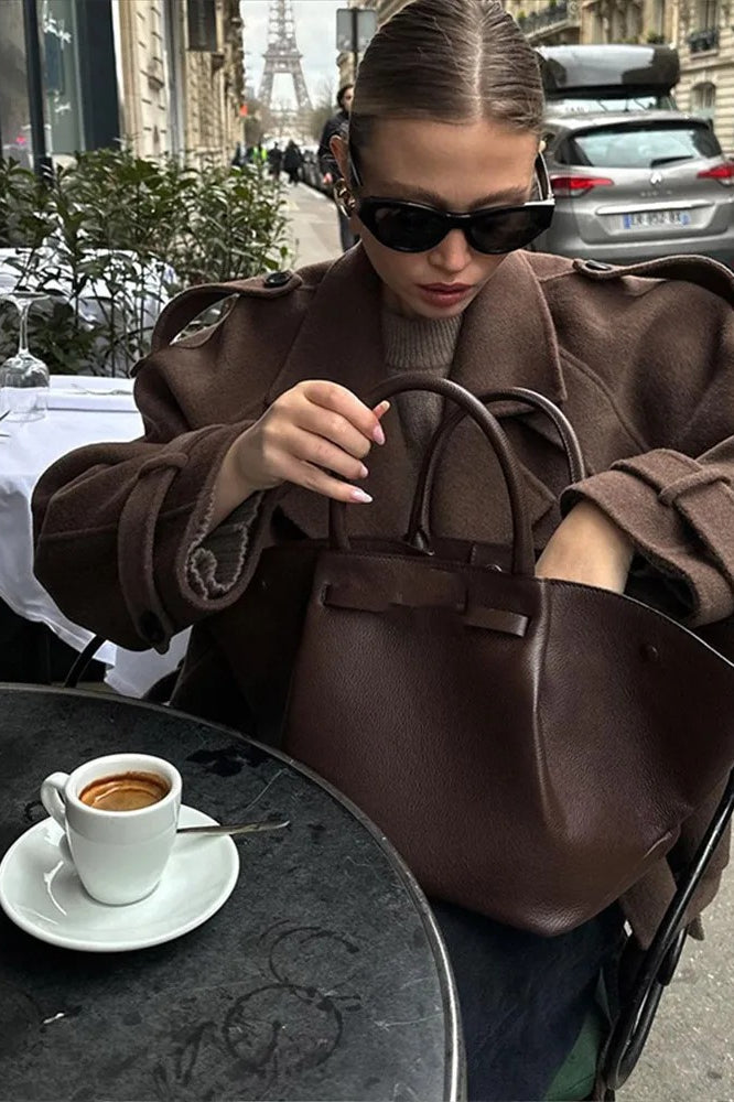 Retro Lapel Woolen Coat