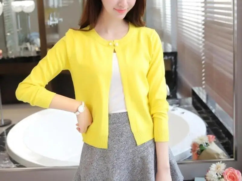 Long Sleeve Knitted Shawl Autumn Cardigan