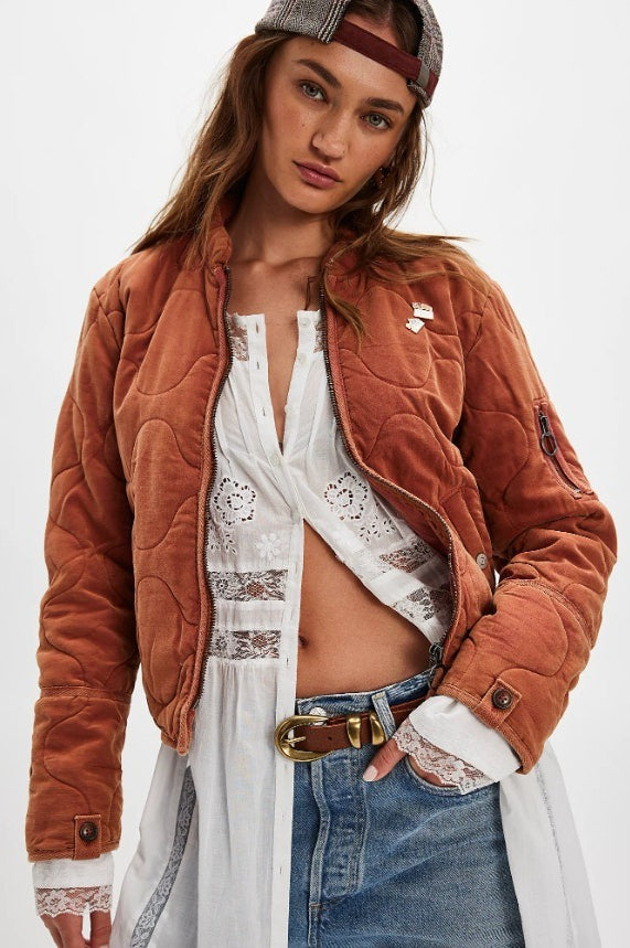 Vintage Urban Casual Quilted Stand-Collar Coat for Style