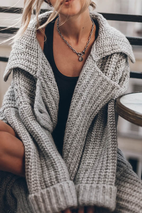 Lady Rin Oversized Midi Cardigan for Cozy Everyday Style